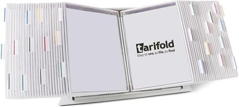 نظام عرض ومرجع سطح المكتب Tarifold®، 10 جيوب مزدوجة الجوانب، بحجم Letter، بإطار أسود (D271) in Saudi Arabia
