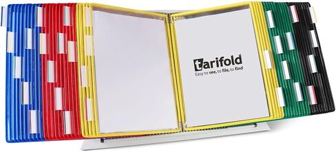 نظام عرض ومرجع سطح المكتب Tarifold®، 10 جيوب مزدوجة الجوانب، بحجم Letter، بإطار أسود (D271) in Saudi Arabia