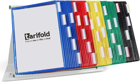 نظام عرض ومرجع سطح المكتب Tarifold®، 10 جيوب مزدوجة الجوانب، بحجم Letter، بإطار أسود (D271) in Saudi Arabia