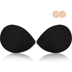 Adhesive Bras Reusable Strapless Sticky Invisible Sticky Bras with Nipple Covers