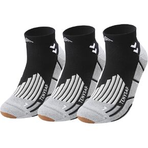 Compression Sport Running Socks: Athletic Socks for Men Women with Cushion,3 Pairs Work Hiking Basketball Ankle Socks