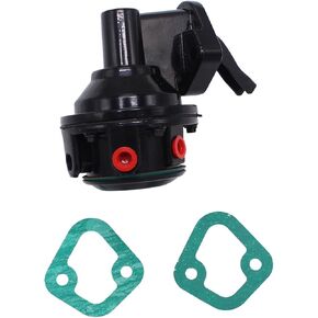 1 PC SHLPDFM Mechanical Fuel Pump Black Two-Valve 6 PSI 1/4"NPT Inlet/Outlet Compatible With GMC Chevrolet BBC Big Block Chevy GMC V8 396 402 454 Engine