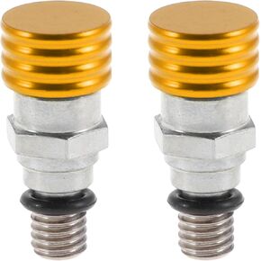 2pcs M5x0.8 Universal Motorcycle Screw - Dirt Bike Motocross Fork Air Bleeder Valve - Metal Gold Tone
