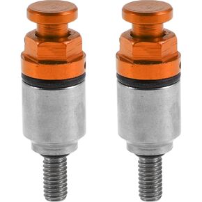 2 Pcs M4x0.7 Universal Motorcycle Screw - Dirt Bike Motocross Fork Air Bleeder Valve - Metal Orange