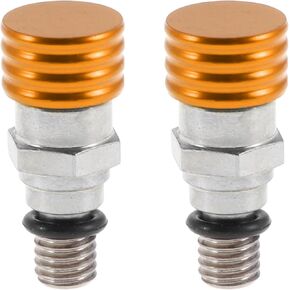 2pcs M5x0.8 Universal Motorcycle Screw - Dirt Bike Motocross Fork Air Bleeder Valve - Metal Orange