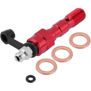 Banjo Bolt ، Aramox Motorcycle M10 x 1.25mm mylinder chylinder chylinder scliper banjo blood blood valve nipple nipple dust Universal (Red)