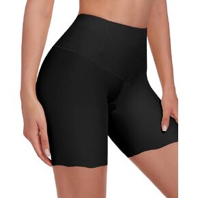 Cooling Shorts for Women Under Dresses Anti Chafing Slip Shorts Seamless Boyshorts Panties BK-XXL Black