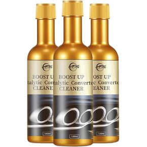 Catalytic Converter Cleaner for Car Engine Cleaner Powerful Booster Cleaner Oxygen Sensor The Fuel Injectors Cylinder Heads Cleaning Agent (3Pcs)