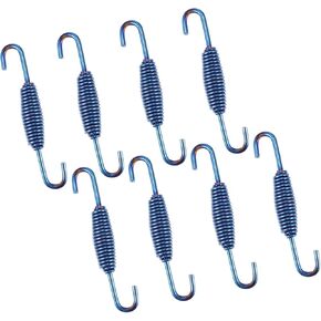 8 Pcs Motorcycles Universal Exhaust Pipe Spring 68mm 2.68" Stainless Steel Exhaust Pipe Spring Hook Modified Accessory Blue Auto Replacement Parts