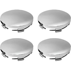 4 PCS Car Wheel Center Hub Cover, 2.36" OD 2.2" ID Wheel Hub Modification Decoration, ABS Rust-Proof Durable Snap-in Anti-Falling Fastening Installation Accessories, Universal for Most Cars (Silver)