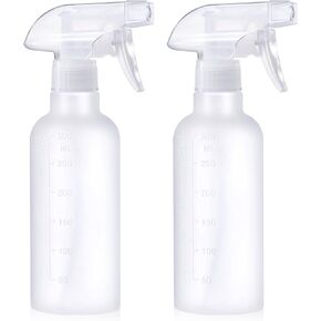 10 oz Spray Bottles, Mist/Stream Adjustable Small Spray Bottle for Hair Cleaning Plants Pet, BPA-free Plastic Water Squirt Bottle with Measurements, 2 Pack