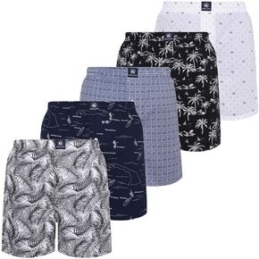 Men's Boxer Shorts, Comfortable Cotton Boxers, 100% Cotton Print Multicolor Boxers for Men, Multi Pack