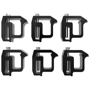 Mounting Clamps Truck Caps Camper Shell Powder-Coated Replacement for Chevy Silverado Sierra 1500 2500 3500, Dakota Ram 1500 2500 3500,F150 F250 Set of 6 (black)