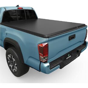 AUTOSAVER88 FRP Hard Tri-fold Truck Bed Tonneau Cover Fits for Toyota Tacoma 2024 2025 5ft Bed (Excl. Trail Edition) with Deck Rail System
