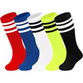 Sarfel Kids Soccer Socks, Knee-High, 80% Cotton, 10 Count, Unisex-Kids, Girls, Athletic Socks