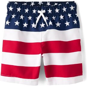 The Children's Place,Boys,Swim Trunks,American Flag,X-Large