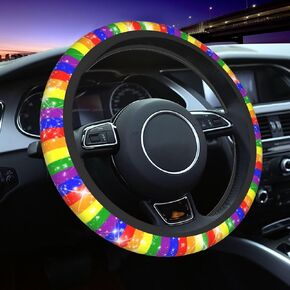 Van Gogh's Galaxy Night Steering Wheel Cover Galaxy Sky Astral Steering Wheel Car Accessories Universal 15 Inch Steering Wheel Cover Women Men Neoprene Anti Slip Breathable Wheel Cover Protector