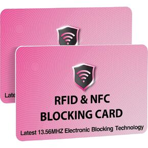 Saitech It 2 ​​PK RFID حظر بطاقات حماية محفظتك ومحفظة وبطاقات كاملة من محفظة سرقة NFC للرجال والنساء - الوردي
