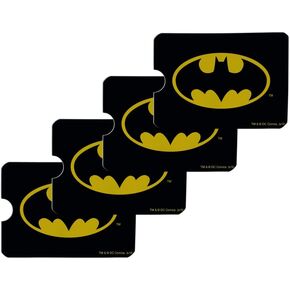 Batman Classic Bat Shield Logo Credit Card RFID Blocker Holder Protector Wallet Purse Sleeves Set of 4