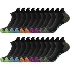 JOYNÉE 10 Pairs Men Ankle Sport Breathable Workout Tab Socks Athletic Running Low Cut Cushion Short Socks