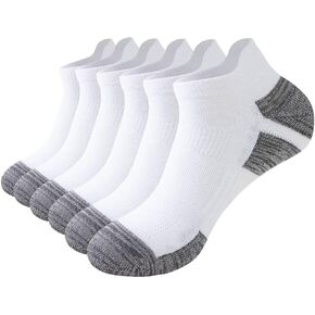 Ankle Socks Men Women, Cushioned Running Socks, Breathable Sports Low Cut Sock for Athletic, Causal, 6 Pairs