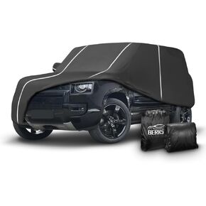 Fluorescent Strip Design 6 Layers Waterproof Car Cover Compatible for Land Rover 2013-2024 All Weather Full Car Cover with Storage Bag
