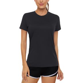 Women's Short Sleeve Shirts Workout Tops UPF 50+ Sun Protection Tee Quick Dry Athletic Rash Guard T-Shirt in Kuwait