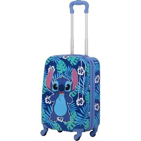 FUL Disney Stitch 21 Inch Kids Carry On Luggage, Hardshell Rolling Suitcase with Spinner Wheels, Blue in Kuwait