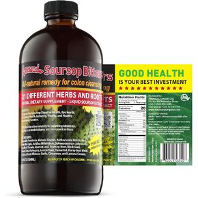 Amenazel Organic Soursop Bitters ، 16 Oz Oz