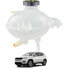 Coolant Reservoir Radiator Expansion Tank with Cap Coolant Tank Compatible With 2016-2018 Fiat 500X 2017-2022 Jeep Compass 2015-2018 Jeep Renegade Replaces 68303699AA 68327756AA CH3014170