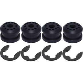 4PCS Transfer Case Shift Linkage Bushing Kit with E-Clips - Compatible with Dodge Ram 1500/2500/3500 - Replaces OEM# 68078975AA, 68078974A