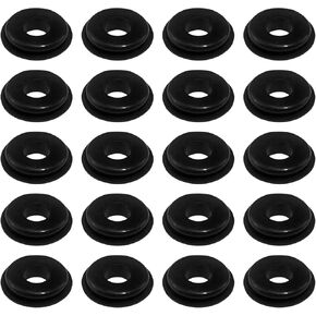 Pack-20 Trailer Glad Hand Gasket Kit, Air Hose Glad Hands Grommets Round Seals, Flexible and Wear-Resistant Rubber Glad Hand Accessories, Unviersal for Most Semi Trucks Trailers (Black)