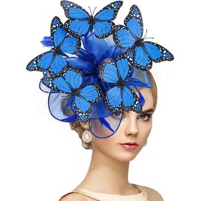 Butterfly Organza Fascinators Hats - Monarch Butterfly Tea Party Hat with Hairpin, 2025 Derby Headwear