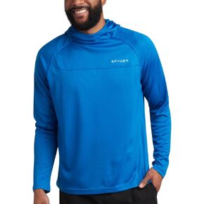 Spyder Mens Rash Guard Long Sleeve Sun Hoodie Shirt - UPF 50+ UV Protection Quick Dry Moisture Wicking Fishing & Swim Shirt