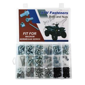 260PCS Body Plastic Fenders Frame Engine Bolts Kit Fit for Polaris Magnum 325 00-02/330 03-06/425 95-98/500 99-03, Norwegian 400L/ Big BOSS 500/ Magnum, ATV Fasteners Bolts Kit