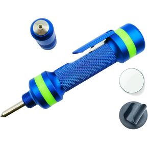 Window Breaker Seatbelt Cutter, Glass Breaker, Spring Loaded Window Breaker with Light Glow Ring, Emergency Car Escape Tool for Land and Underwater (Blue)