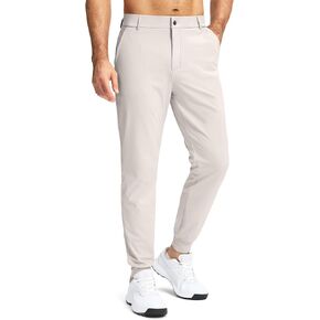 G Golf Golf Golf Tructure للرجال مع 3 جيوب رفيعة النحافة ، فستان سروال عمل غير رسمي للرجال مع حلقات الحزام