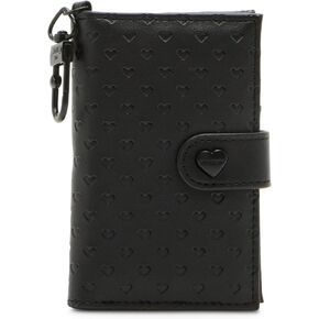 Betsey Johnson Women's Xoleah Card Case with Key Chain Bi-Fold Wallet