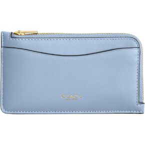Coach Women's New York Zip Card Case Accessory-Travel Wallet, B4/Bluebell