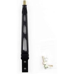 Lokar XMSL620F 6" Midnight Series Black Manual Transmission Shifter Lever (Straight with Machine Finish)