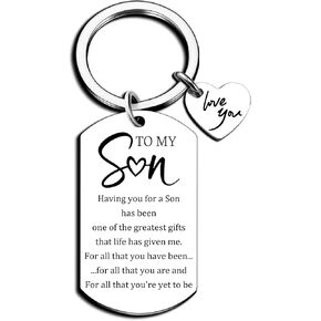 Son Gifts From Dad Mom 16th 18th 21th Birthday Gifts For Boys To My Son Keychain Teen Boys Gift Ideas Graduation Gift For Sons Back To School Key Accessories
