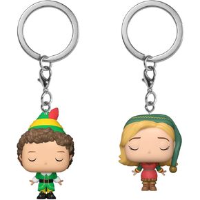 Funko Pop! Keychain: Elf - 2 Pack Buddy & Jovie Novelty Keyring - Collectable Mini Figure - Stocking Filler - Gift Idea - Official Merchandise - Movies Fans - Backpack Decor