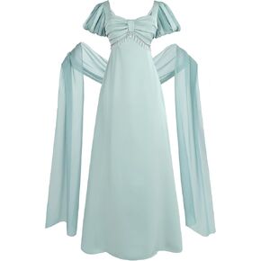 ثياب FCCAM Regency for Women Empire Weist 1800s ثوب كرة الفستان الفيكتوري مع شال