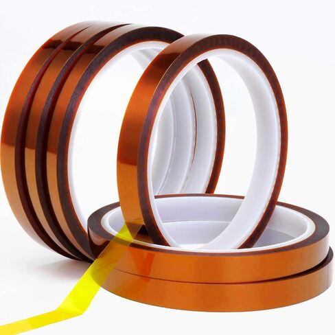 Valley'sYuMiao 9Rolls×10mm×108ft، شريط حراري للتسامي، شريط نقل الحرارة، شريط مقاوم للحرارة، لا بقايا، بوليميد، الطول الإجمالي 972 قدمًا، الحد الأقصى 260 درجة مئوية in Kuwait