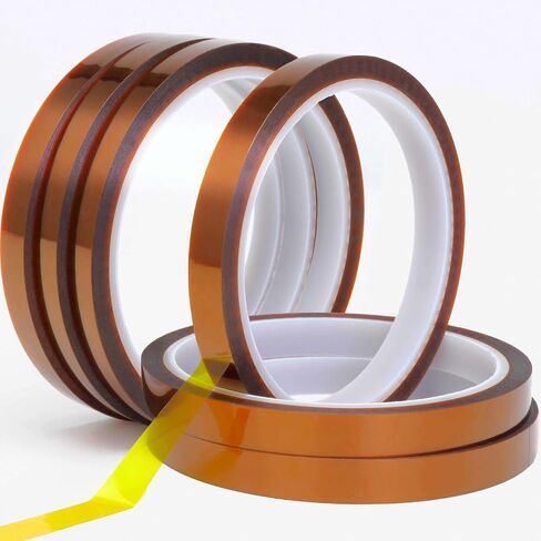 Valley'sYuMiao 9Rolls×10mm×108ft، شريط حراري للتسامي، شريط نقل الحرارة، شريط مقاوم للحرارة، لا بقايا، بوليميد، الطول الإجمالي 972 قدمًا، الحد الأقصى 260 درجة مئوية in Kuwait