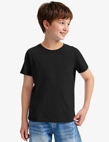 BOOPH Boys Shirts Short Sleeve T-Shirts Kids Basic Crew Neck Tops Casual Cotton Tees Clothes in Kuwait