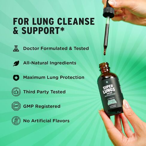Super Lungs Mullein Drops – Herbal Lung Support Tincture with Mullein Leaf Extract Elderberry Reishi Marshmallow Root – Supports Clear Breathing & Wellness – 2 oz in Saudi Arabia