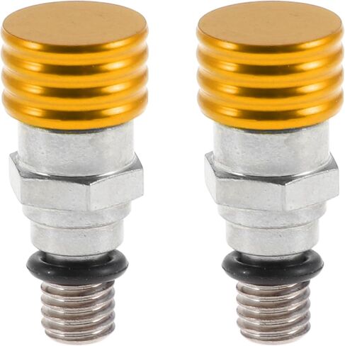 2pcs M5x0.8 برغي دراجة نارية عالمية - دراجة ترابية موتوكروس شوكة صمام نزيف - نغمة ذهبية معدنية in Kuwait