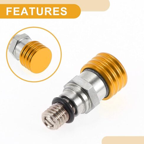 2pcs M5x0.8 برغي دراجة نارية عالمية - دراجة ترابية موتوكروس شوكة صمام نزيف - نغمة ذهبية معدنية in Kuwait