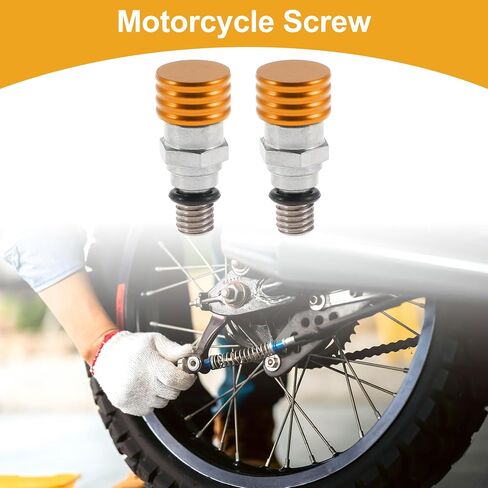 2pcs M5x0.8 Universal Motorcycle Screw - Dirt Bike Motocross Fork Air Bleeder Valve - Metal Orange in Saudi Arabia